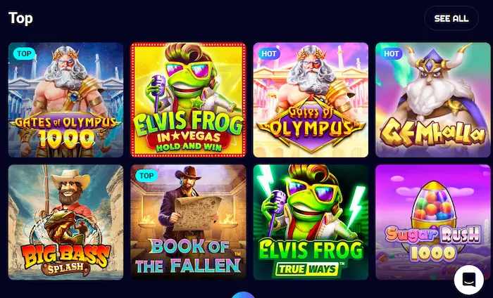 Spinjo Casino games